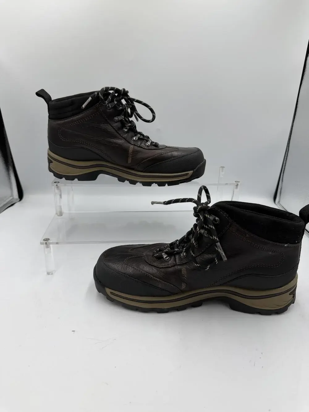 Timberland Boots Boys Size 5 Brown Leather Lace Up Hiking Winter Snow 22913